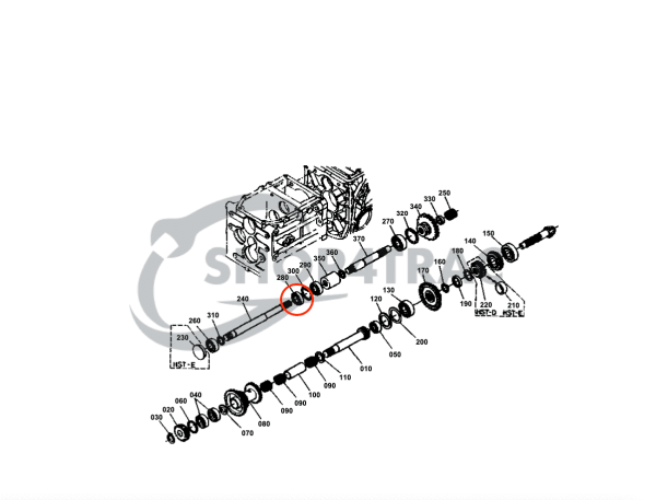 Keerring Kubota transmissie B1550 – B7100 | BX1500 – BX2680 | F2000 – F2400  | Kioti CK20 | TC20428