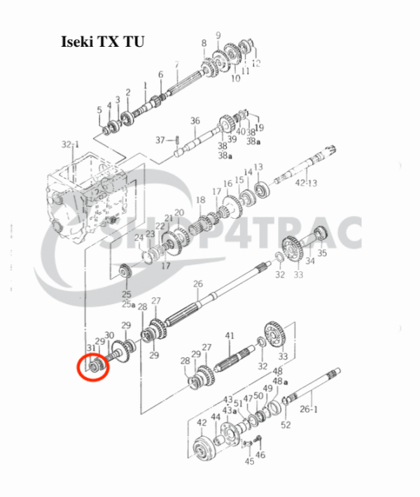 Paraolio albero di ingresso Iseki 4WD | Paraolio Kubota 4WD AS B1121 – B3030 | TC20358