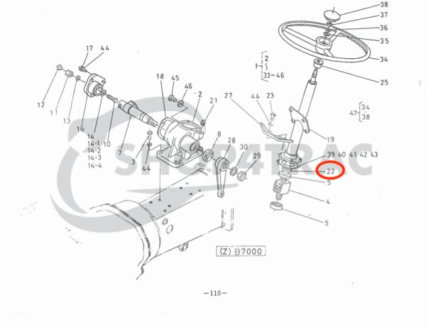 Uszczelniacz Kubota B5001 – B7200 | L175 – L2201 | TC19328