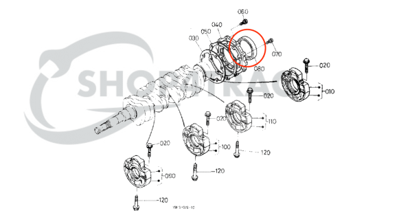 Kubota Joint de Vilebrequin arrière D1102- D1803 | V1702 – V2403