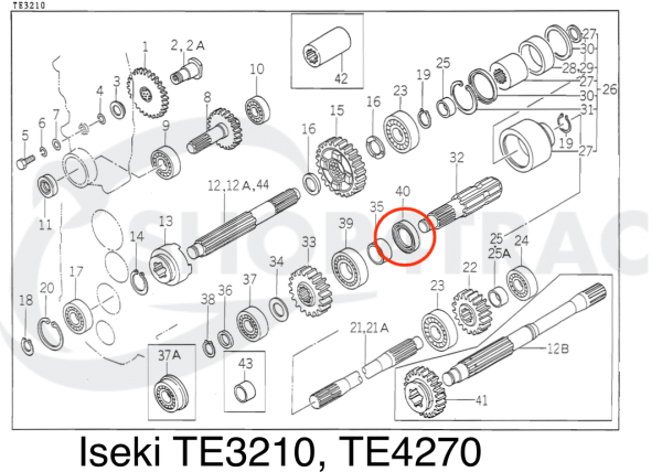 Uszczelniacz hydrostatu John Deere | Uszczelka WOM Iseki | Yanmar | TC35508 | Przedni Wał korbowy Mitsubishi