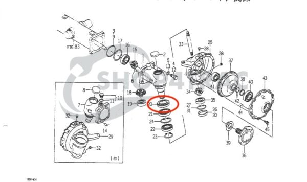 Retén de aceite eje delantero Iseki TG GEAS TG21 - TG33 | TG233 - TG293 – OEM: 1650-434-006-00