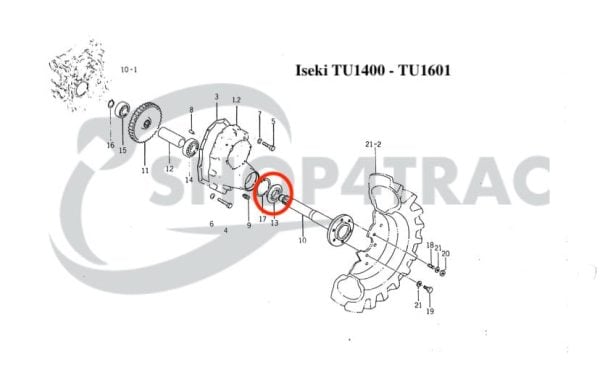 Uszczelniacz Iseki tylnej osi TX | TU | TF | Bolens G152 – G174