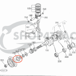 Paraolio Albero a gomiti anteriore Kubota Z750 - Z851 | D1100 - D1803 | V1100-V2403