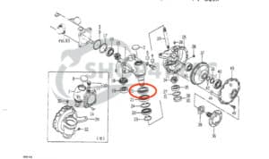 Paraolio assale anteriore Iseki TG GEAS TG21 - TG33 | TG233 - TG293