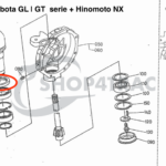 Vorderachs-Öldichtung Kubota GL | GT | Aste | Hinomoto NX | Iseki TF | TH | AQ7451F