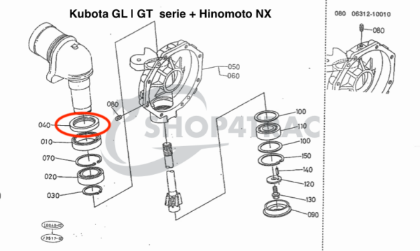 Uszczelniacz olejowy przedniej osi Kubota GL | GT-owy Aste | Hinomoto NX | Iseki TF | TH | AQ7451F