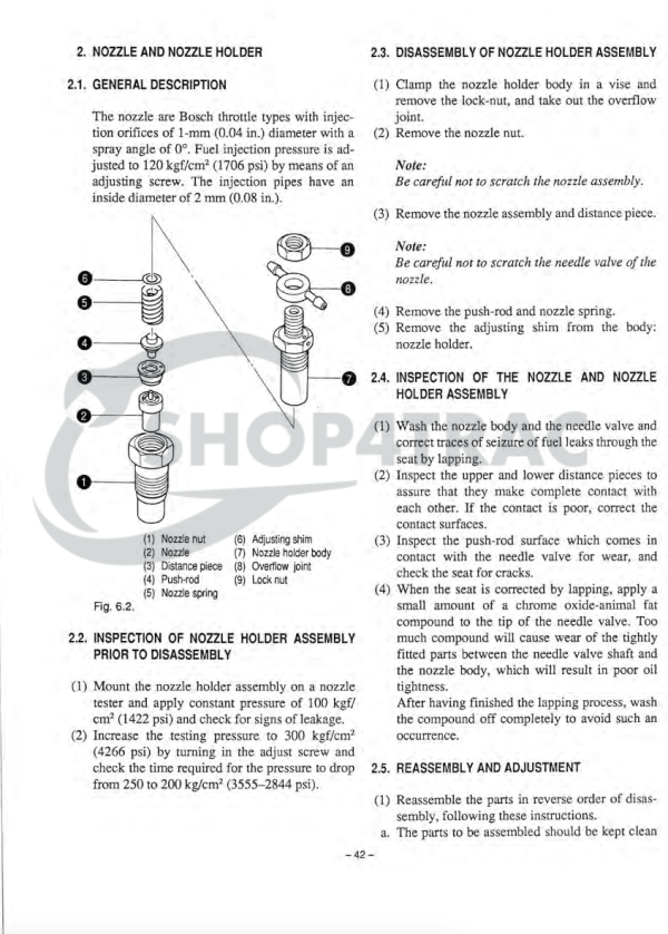 Ugello iniettore Iniettore di carburante Iseki TL2100 – TL2300 | Isuzu E3AE1 | Bolens G272 – G274