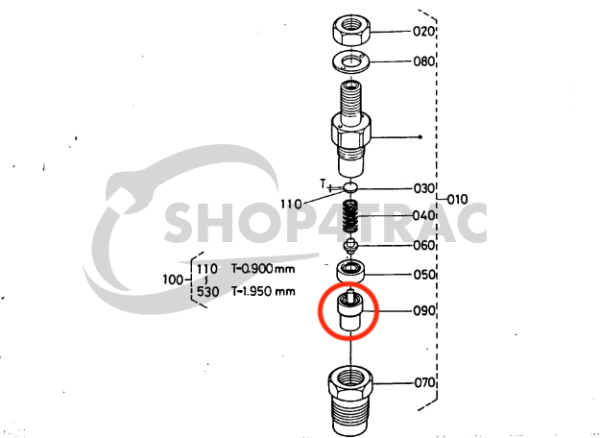 Ugello Iniettore di carburante Isuzu 6BD1 | DLLA154SN640