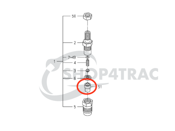 Buse d’injecteur de carburant Iseki SXG19 – SXG326 | TXG23 – TXG237 | TM223 – TM3247 | TLE3400 | DN0PD620