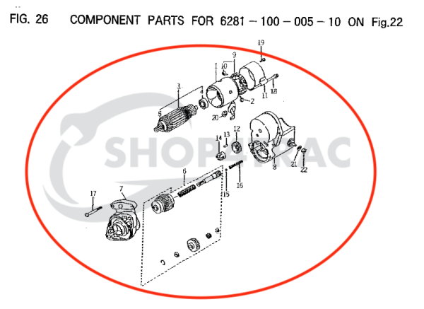 Motorino di avviamento Iseki TM15 – TM223 | Agco25 | Challenger MT225 | E3112 – E393