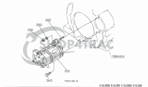 Anlasser Kubota GL19 – GL35 | GL200 – GL338 | L245 – L3430 | KL27 – KL330