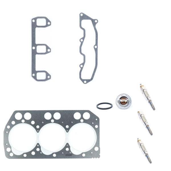 Culasse Iseki E3CD | E3CD-T | E3CE | complet + joint de culasse + bougie de préchauffage