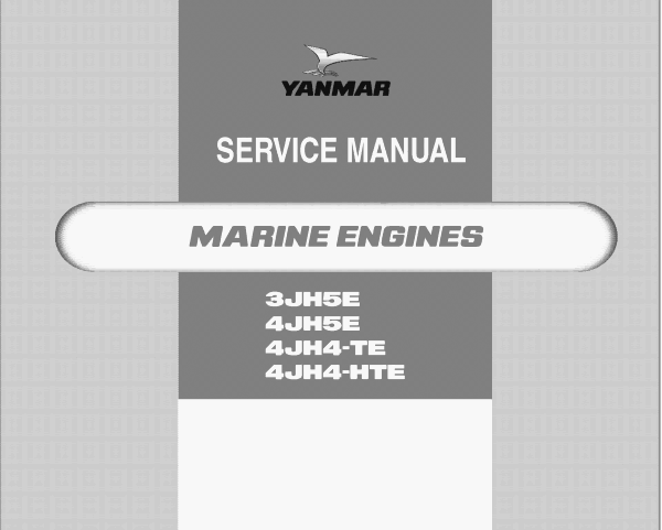 Handleiding - serviceboek - aanhaalmomenten Yanmar 3JH5E | 4JH5E | 4Jh4TE | 4JH4-HTE
