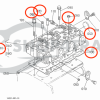 Culasse Kubota D1105 complète + pochette de joints + bougies de préchauffage | Thermostat | Vannes