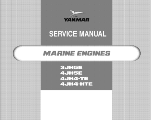 Manual - libro de mantenimiento - pares de apriete Yanmar 3JH5E | 4JH5E | 4Jh4TE | 4JH4-HTE