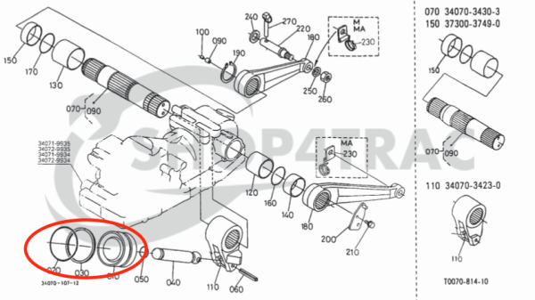 Pistone del cilindro di sollevamento | Pistone di sollevamento completo Kubota GL19 – GL32 | Modelli GL220 – GL338 | L2900 – L4400 | L3010 – L4610