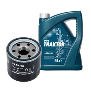Zestaw filtra oleju silnikowego + olej 15W40 Kubota B1121 – BX2670 | G1700 – GR212S | Yanmar | Takeushi