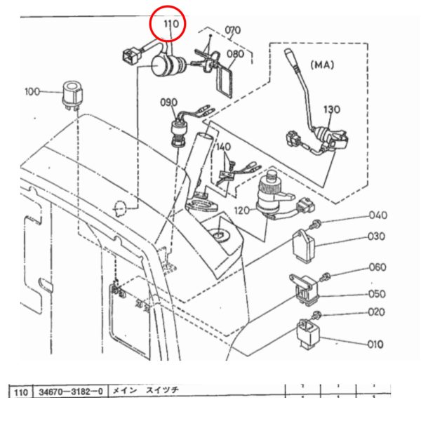 Blocchetto di accensione Kubota GL19 -GL321 | L2900 – L6060 | Hinomoto NX
