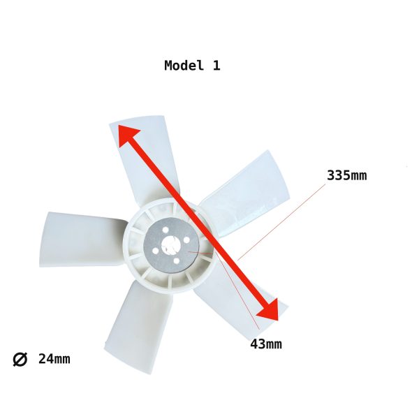 Wentylator chłodzący Kubota B1550- B1750 | F2000 – F2100