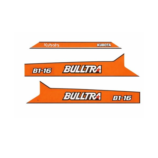 Autocollant | Kit d'autocollants Kubota B1-16 | Série B1 Bulltra