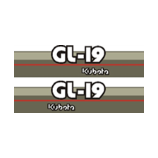 Sticker | Sticker Set Kubota GL19 | GL | Grandel Series