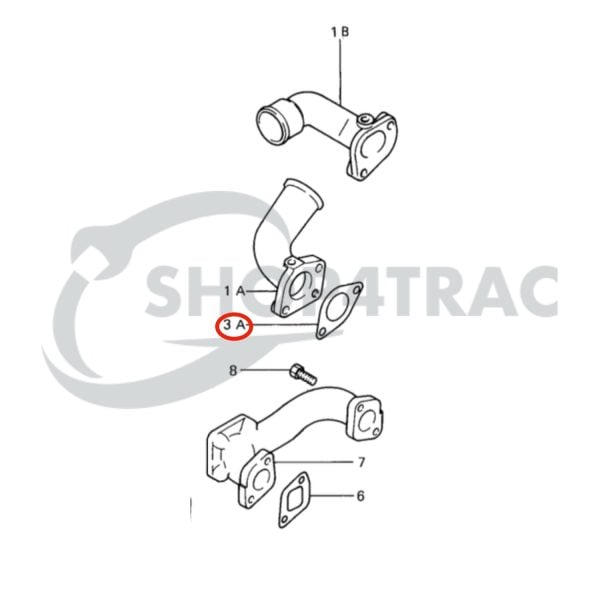 Guarnizione collettore di aspirazione Mitsubishi | K2B | K2C | KE55 | Iseki