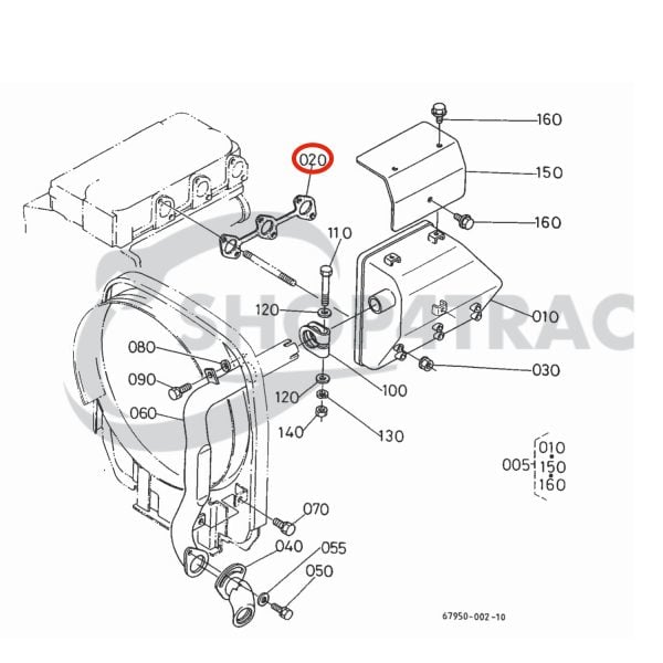 Junta de colector de escape Kubota D905 | D1105 | D1305 | D1105-E2B | D1105-E3B | D1105-E4B