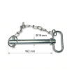 Hitch Pin 19x162mm with chain + lynch pin | Cat. 1 | Kubota | Iseki | Yanmar | Hinomoto | Massey Ferguson