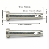 Oberlenkerbolzen 19x127mm Kat. 1 für Oberlenker | Hebesatz | 2er-Set (inkl. 2 Klappstecker) | Kubota | Iseki | Mitsubishi