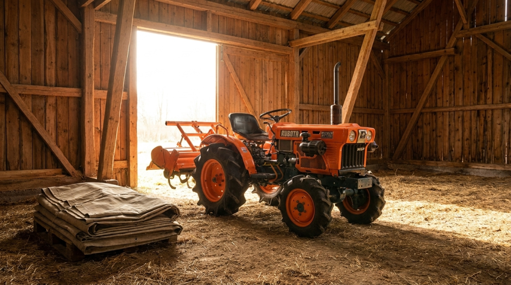Preparar y almacenar el Kubota B7001 para el invierno
