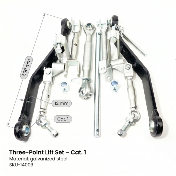 Dreipunktaufnahme | 3-Punkt-Hebeset 12×500 Kubota | B5000 – B7001 | Yanmar | Shibaura-Minitraktor