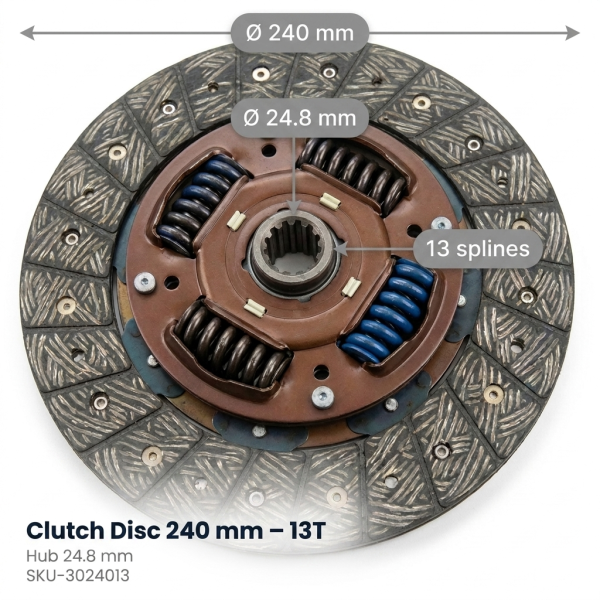 Clutch Disc Kubota L4508 | L4708 | L5018 – 240mm 13T