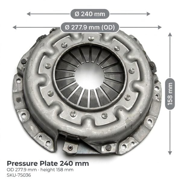 Kit de embrague Kubota L4508 | L4708 – 240 mm 13T