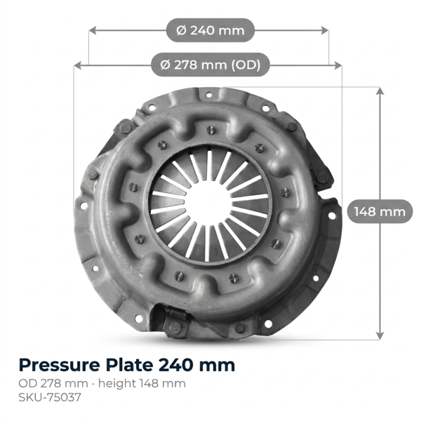 Kit d’embrayage Kubota L3350 | L4350 – 240 mm 10T