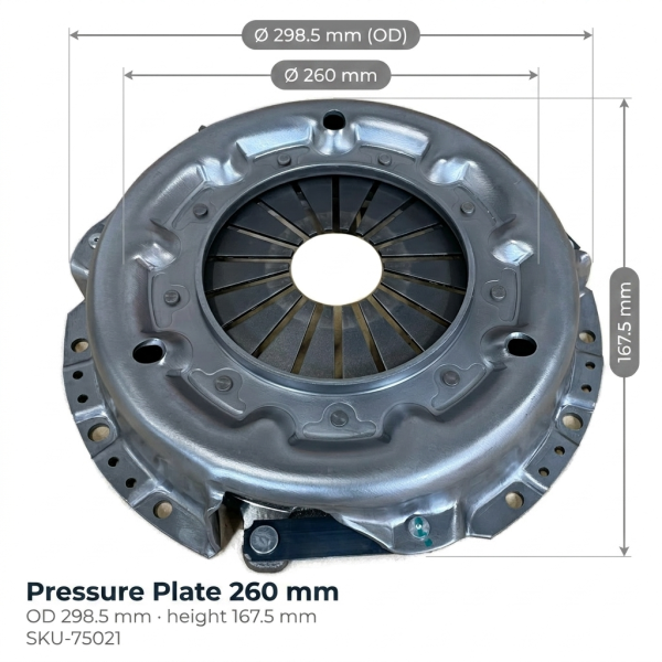 Kit frizione New Holland TC45 | T2320 | T2330 | Case-IH Farmall 45 – 50 – 260 mm 16T