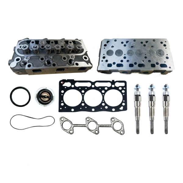 Zylinderkopf Kubota D1005 | JCB | Schäffer | komplett + Zylinderkopfdichtung + Glühkerze – OEM: 16027-03043, 1602703043, 16231-03310