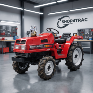 Onderhoud aan de motor van een Mitsubishi MT-serie tractor