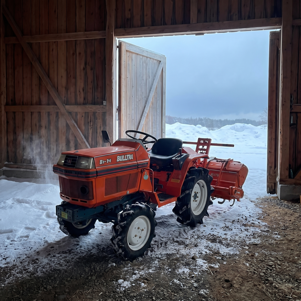 Kubota B1-14 a B1-17: preparación para el invierno y almacenamiento