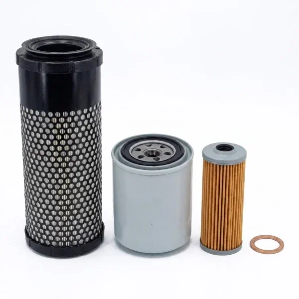 Filterset Kubota KL21 - KL33 King Wel: luchtfilter, motoroliefilter, brandstoffilter en carterplugdichting